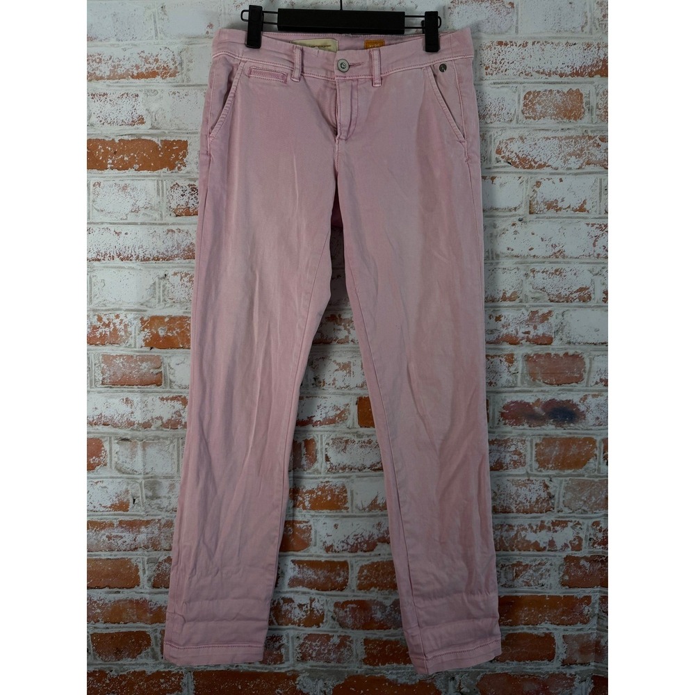Anthropologie Pilcro & the Letterpress Chino Pants Womens 26 Pink Slim Straight